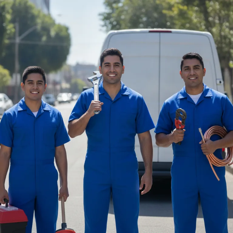 Plomero equipo en Jardines de la Silla